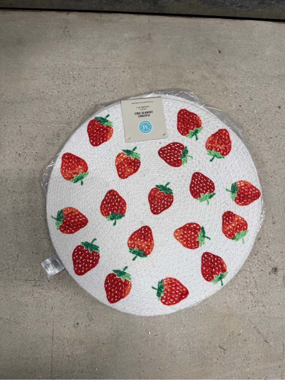 Martha Stewart Strawberry placemats set of 4 new
